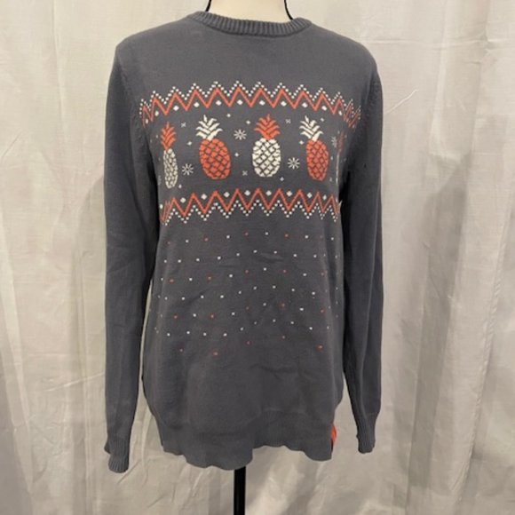 Holiday Pineapple Pullover Sweater - Size Small - Unisex - Picture 1 of 8